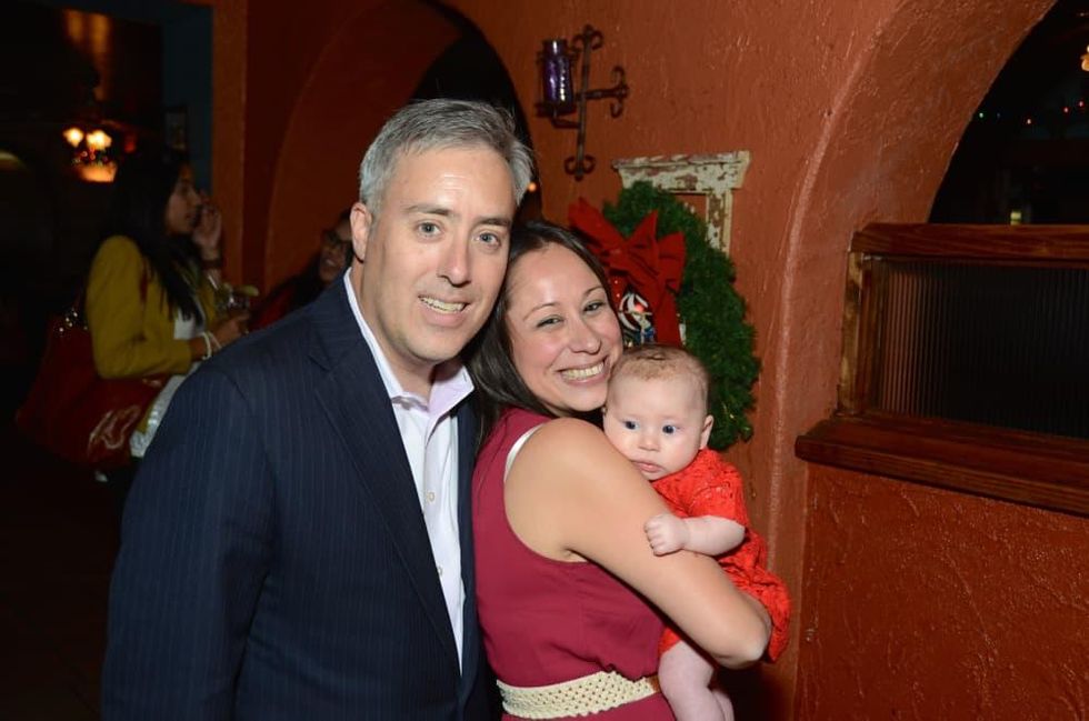 News, Mayor's Hispanic Advisory Board party, Dec. 2015, Chris Canonico, Lauren Soliz, and baby Caylee Canonico