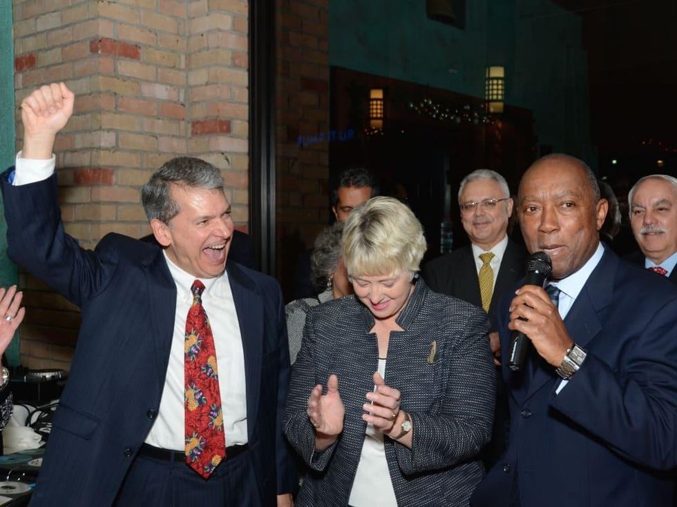 News, Mayor's Hispanic Advisory Board party, Dec. 2015, roland Garcia, Annise Parker, Sylvester Turner