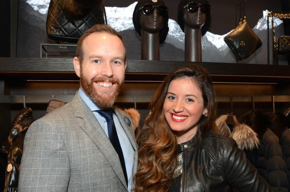 News, Moncler opening, Dec. 2015, Chasen Hutchens, Marianna Vicente