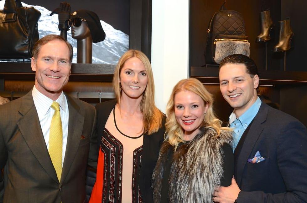 News, Moncler opening, Dec. 2015, James Bell, Emmelie Kopp, Jessica Simon and Dr. Jose Simon