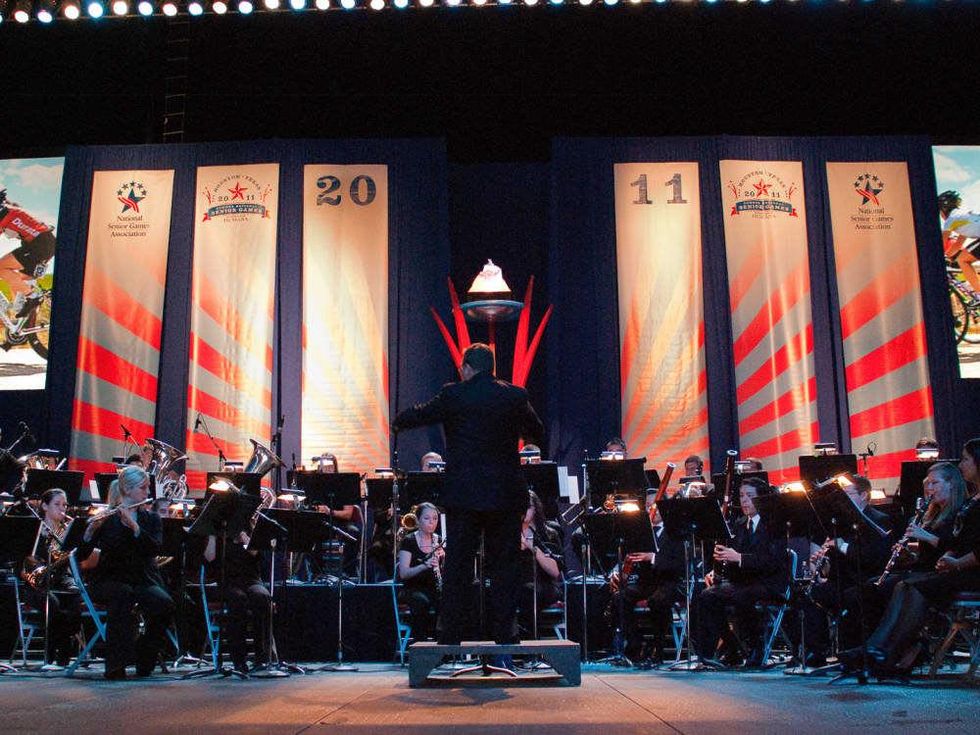 News_Senior Games Ceremony_U of H Moores School of Music Festival Winds_direction of David Bertman