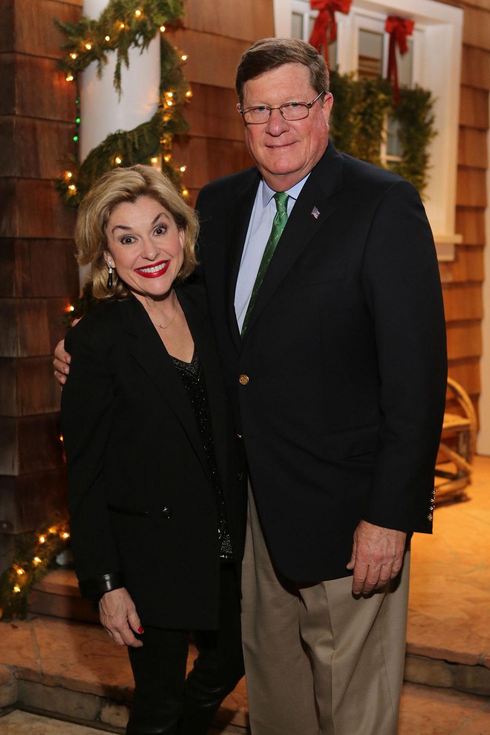 News, Shelby, Alley Theatre Holiday Party, December 2014, Sharyn Weaver, Jim Weaver