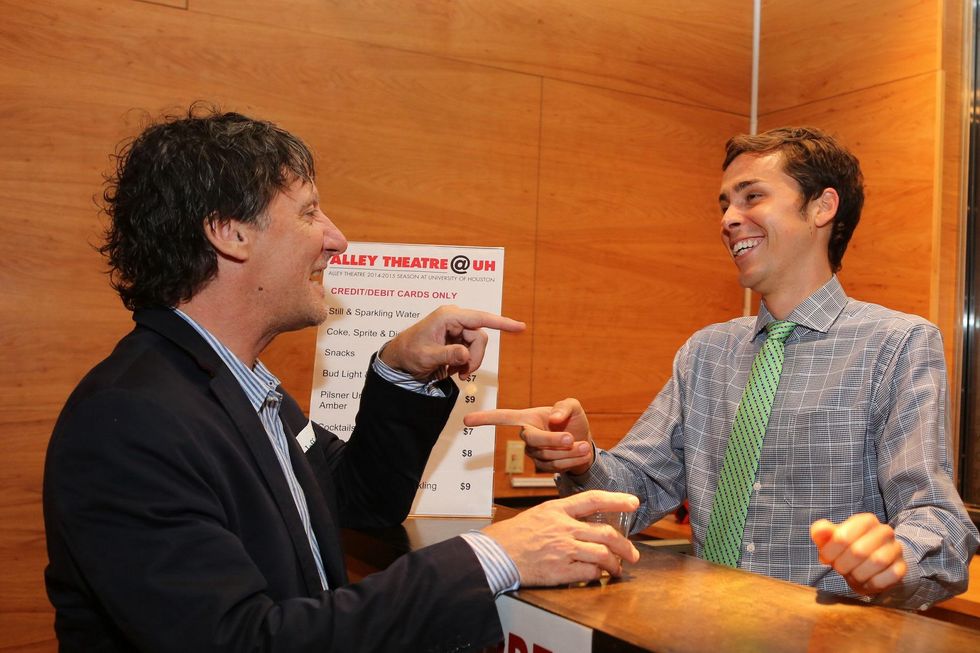 News, Shelby, Alley Theatre opening night dinner, August 2014, Jeff Cowie, Brandon Weinbrenner
