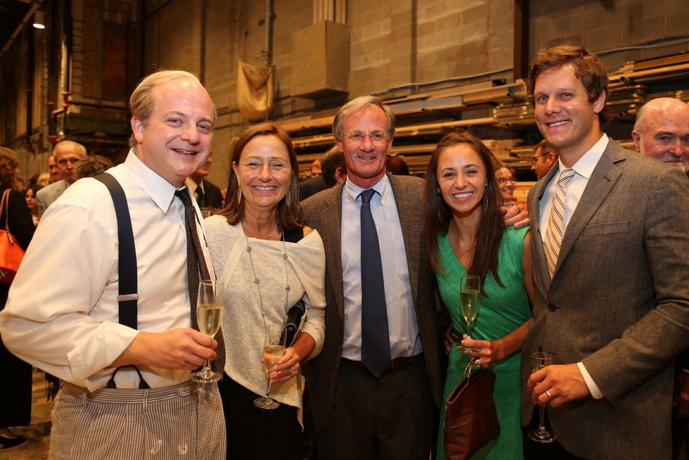 News, Shelby, Alley Theatre opening night dinner, August 2014, Jeffrey Bean, Connie and Roger Plank with Ryan and Blake Arnoult
