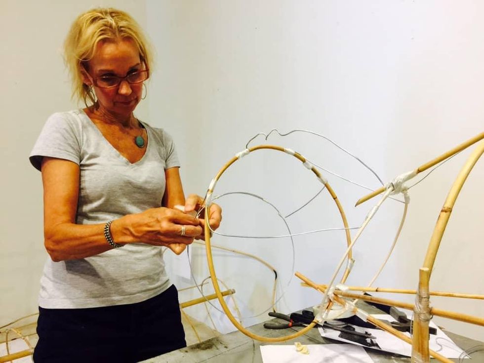 News, Shelby, Buffalo Bayou Park lanterns, August 2015, Mary Lawton