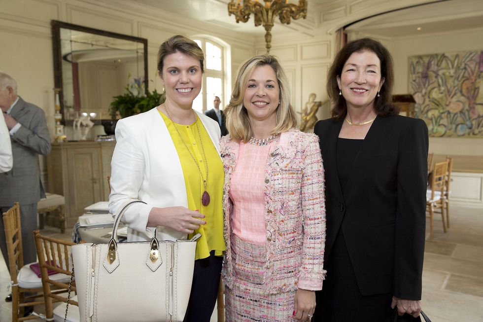 News, Shelby, Celebration of Reading luncheon, April 2015, Claudia Kreisle, Julie Baker Finck, Karen Tripp