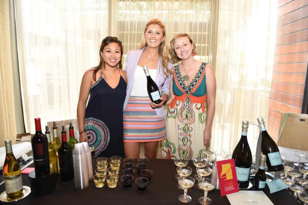 News, Shelby, Curry Crawl , June 2015,Kristine Padua, Catherine Chambers and Jen Simpson