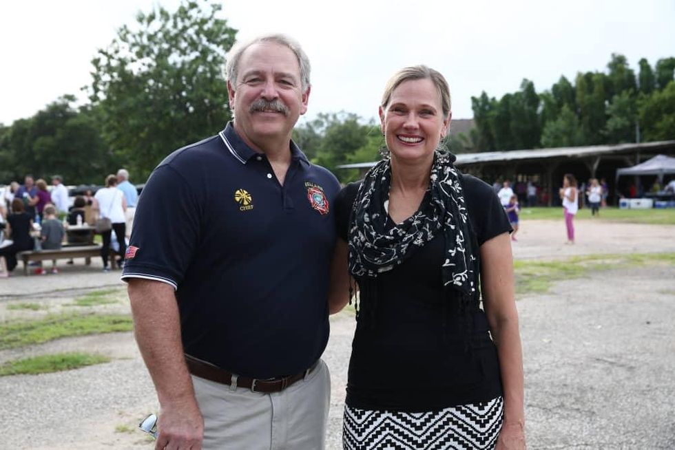 News, Shelby, Evelyn's Park Groundbreaking, june 2015, Fire Chief of Bellaire Darryl Anderson- Jane Anderson