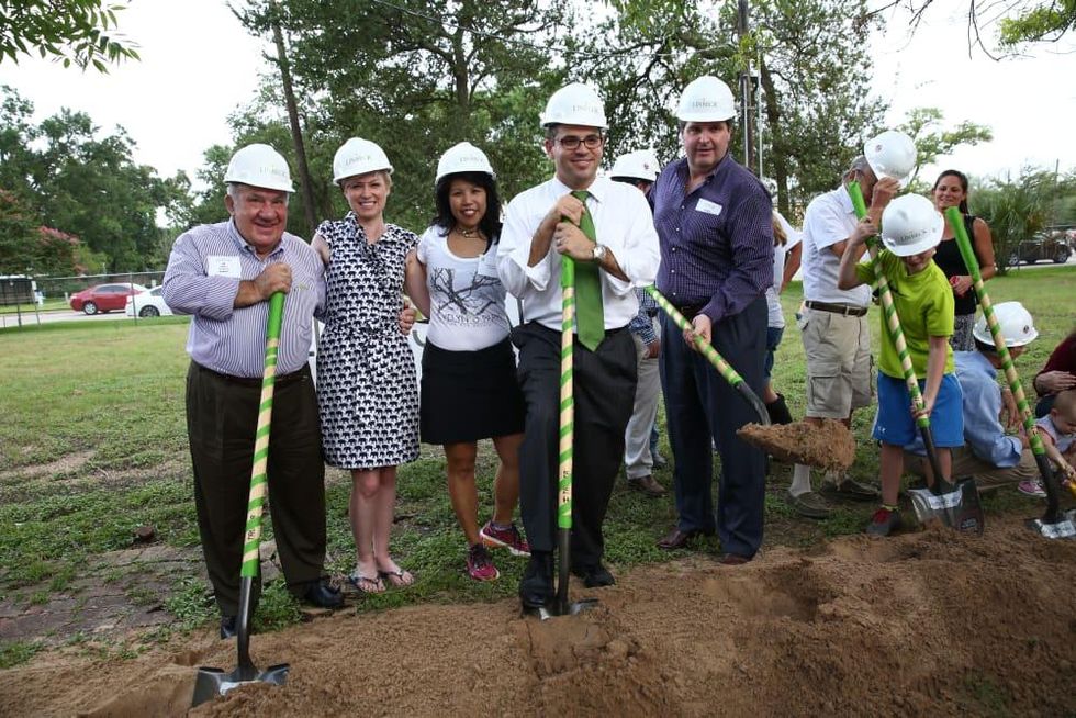 News, Shelby, Evelyn's Park groundbreaking, June 2015, Jim Avioli, Sarah Davis, Patricia Ritter king, Andrew Friedberg, Roman Reed