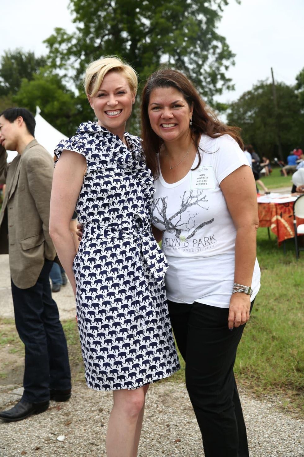 News, Shelby, Evelyn's Park Groundbreaking, june 2015, State Rep Sarah Davis-Cheryl Bright-West_Photo