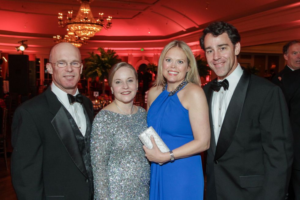 News, Shelby, Good Samaritan Pearl Ball, Feb. 2015, Chris and Jenny Johnson and Julie and Drew Suddut