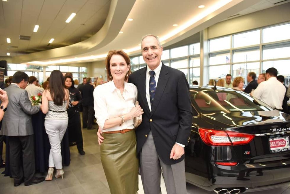 News, Shelby, Helfman Maserati opening, June 2015, Linden and Roger Sofer