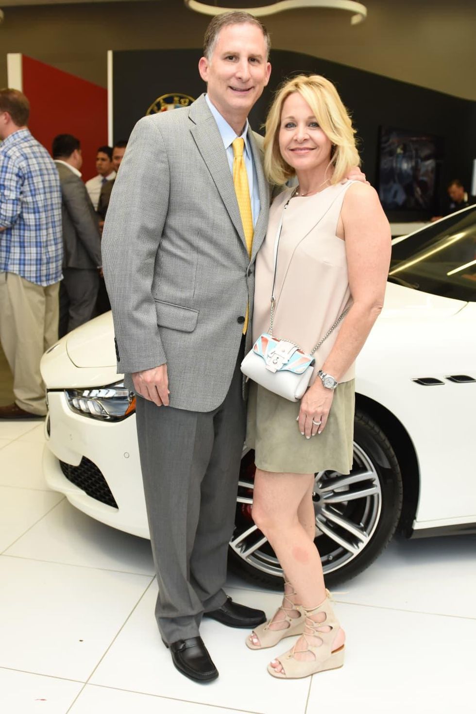 News, Shelby, Helfman Maserati opening, June 2015, Steven and Sandi Wolf