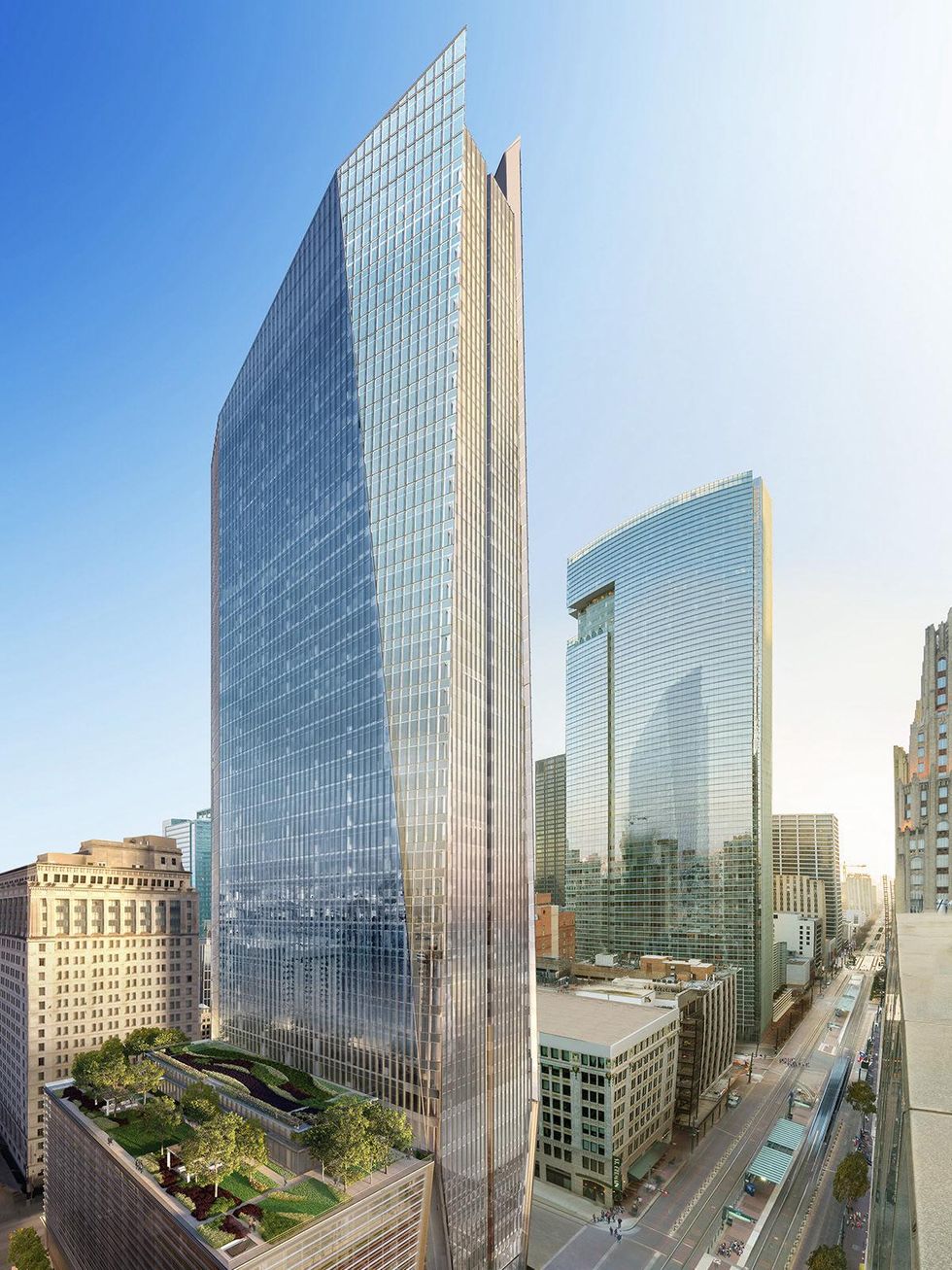 News, Shelby, Hines, 609 Main rendering, August 2014