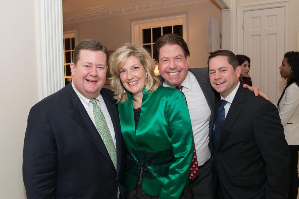 News, Shelby, Holiday Schmooze, Dec. 2014, Jeff Smith, Kathryn Smith, John Evatz,