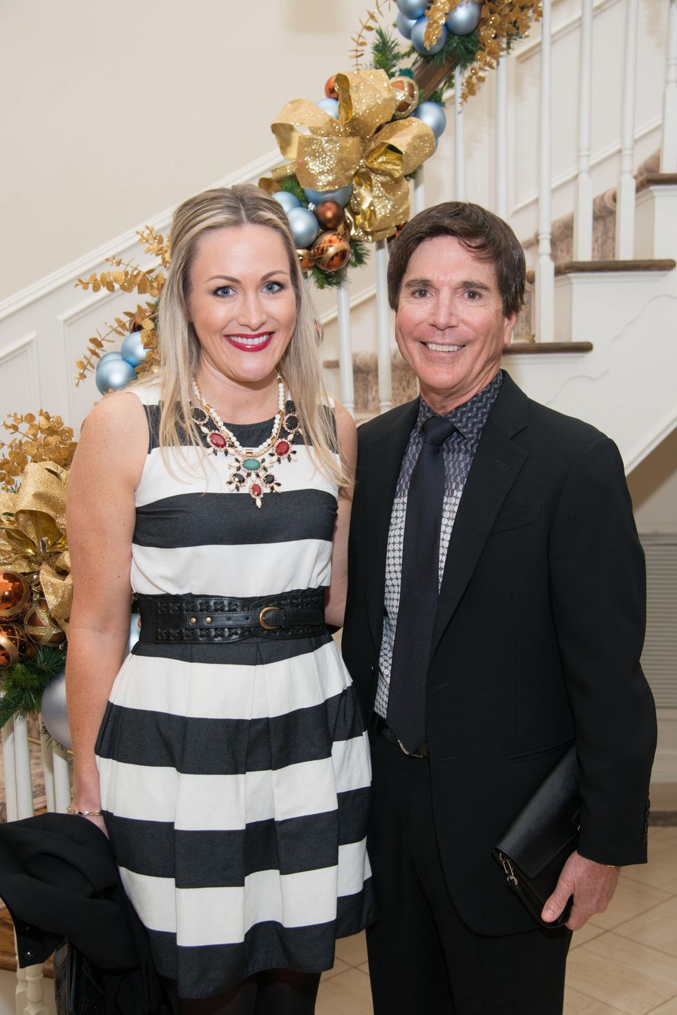 News, Shelby, Holiday Schmooze, Dec. 2014, Lauren Hall, Sid Moorhead