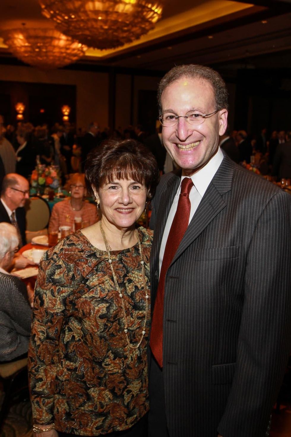 News, Shelby, Holocaust museum luncheon, Nov. 2015, GF_228 Lynn Gordon, Dr. Hy Penn.