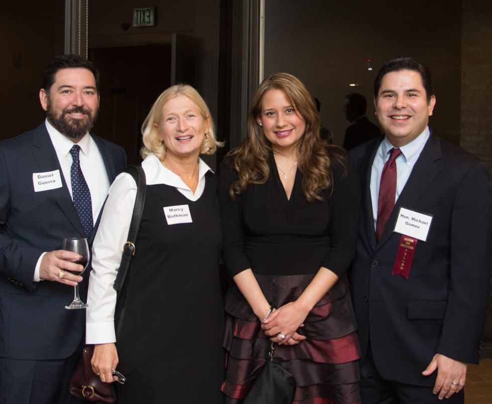 News, Shelby, Houston Bar Harvest Party, Daniel Guerra, Marcy Rothman, Diana Gomez and Judge Michael Gomez