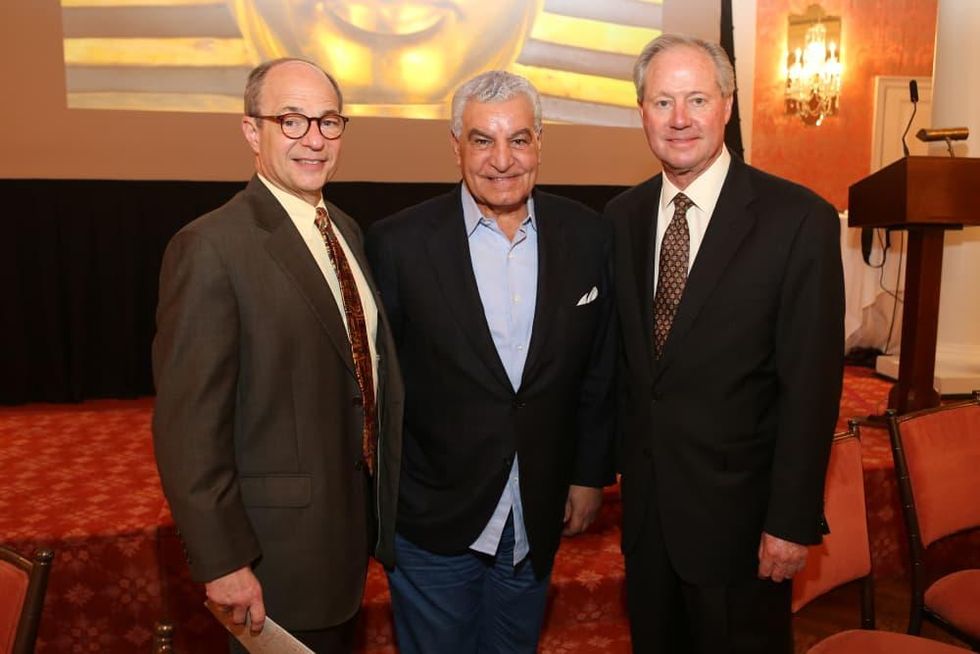 News, Shelby, Houston Museum of Natural Science Luncheon, Oct. 2015, Sam Stubbs, Zahi Hawass, Ernie Cockrell