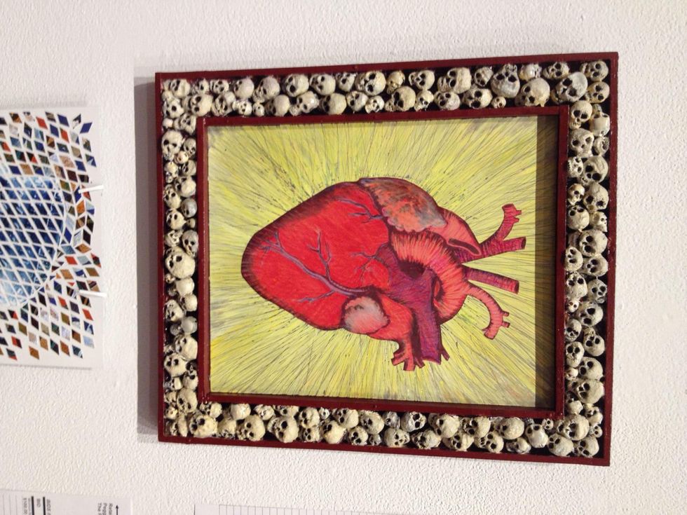 News, Shelby, Lawndale Dias de los Muertos, October 2014, heart art