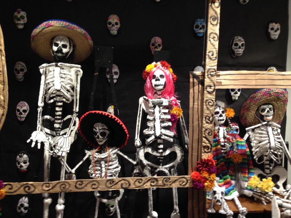 News, Shelby, Lawndale Dias de los Muertos, October 2014, skeletons 2