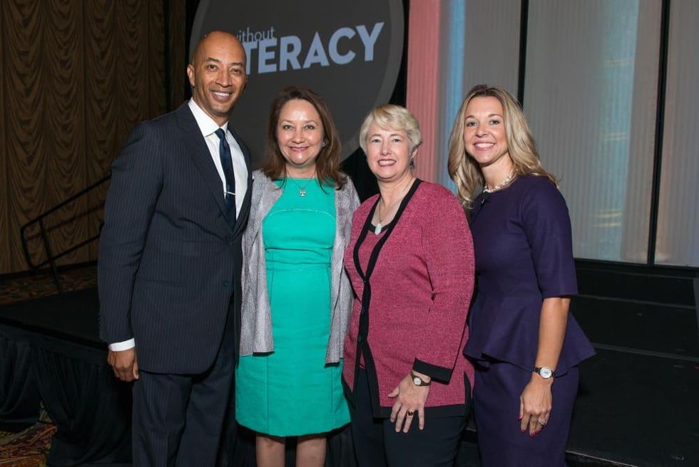 News, Shelby, Life Without Literacy lunch, Sept. 2015, Byron Pitts
