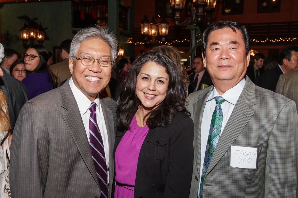 News, Shelby, Mayor's Hispanic Holiday Party, December 2014, Gordon Quan, Christina Cabral, Manson Johnson