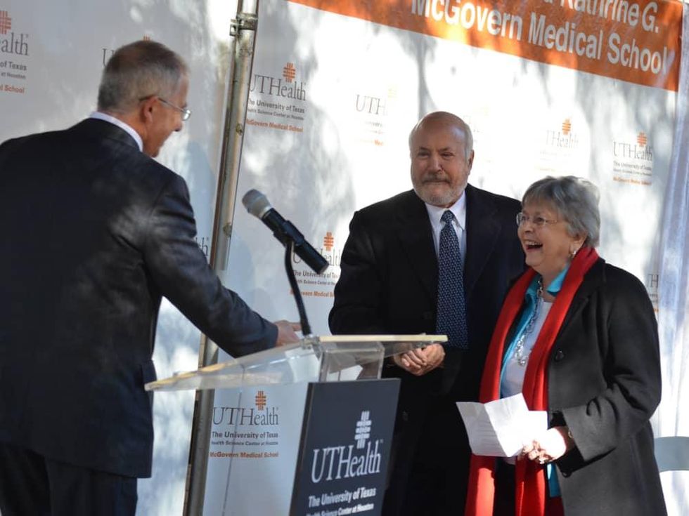 News, Shelby, McGovern Medical School unveiling, Nov. 2015, Dr. Giuseppe Colasurdo, Bill Shrader, Kathrine McGovern