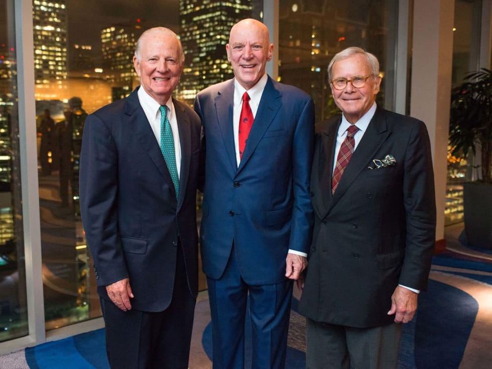 News, Shelby, MD Anderson Living Legend, Nov. 2015, James Baker, Bob McNair, Tom Brokaw