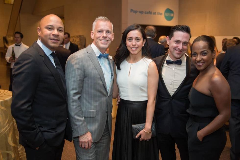 News, Shelby, MFAH Rothko opening, Sept. 2015 Michael Nicholes; Jim Gray; Rosie Ramirez; Damon Parker; Shay Groves;