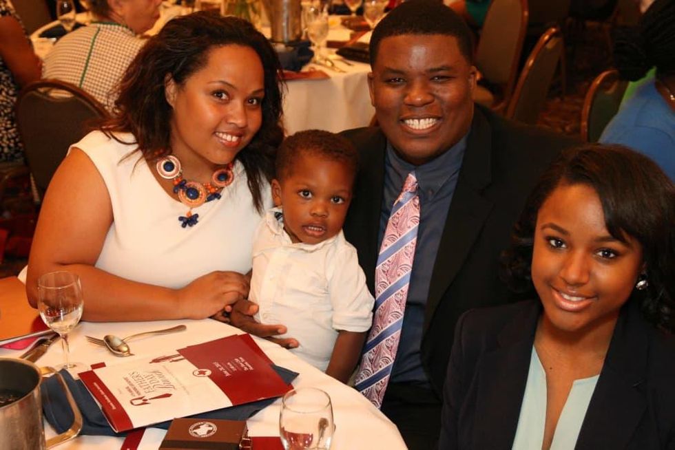 News, Shelby, Morehouse College Father's Day event, June 2015, Maroon Tiger Father of the Year-James Robertson Jr.