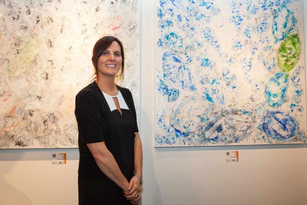 News, Shelby, Muir Gallery mural party, July 2015, Angelika Millmaker