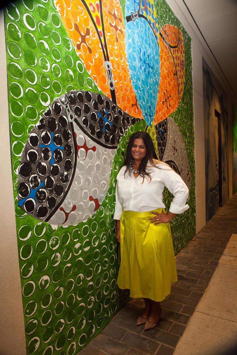 News, Shelby, Muir Gallery mural party, July 2015, Anita Varadaraju