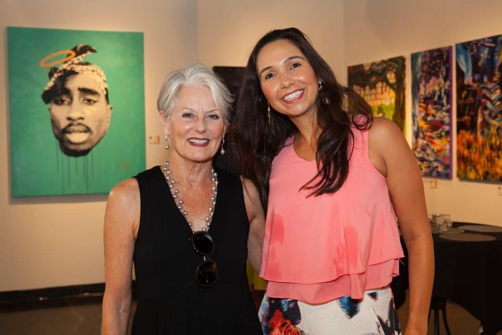 News, Shelby, Muir Gallery mural party, July 2015, Brenda Hilton, Lujiza Ferreira