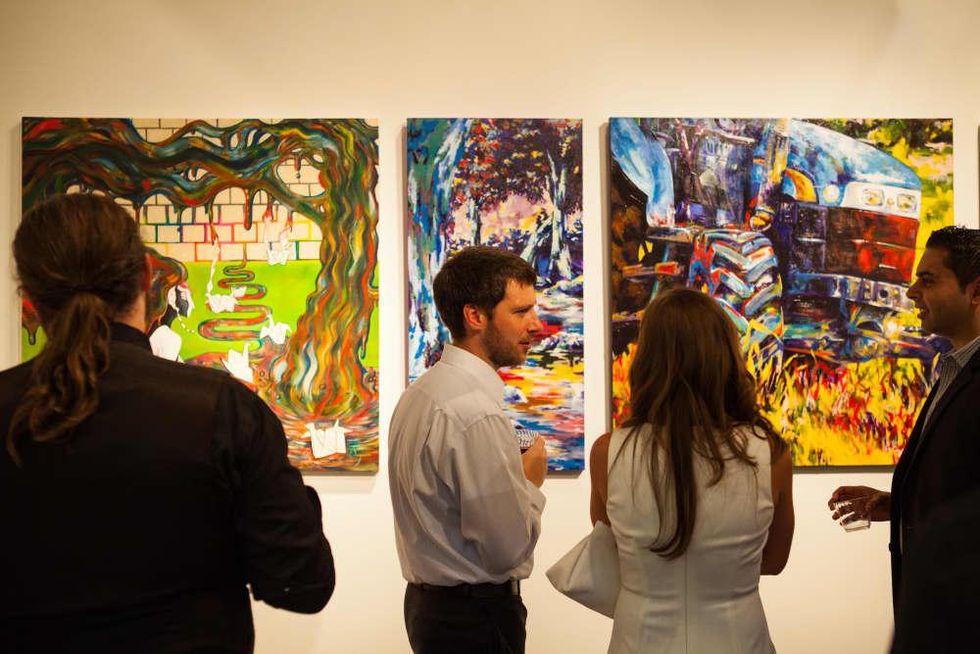 News, Shelby, Muir Gallery mural party, July 2015, Eric Anderson