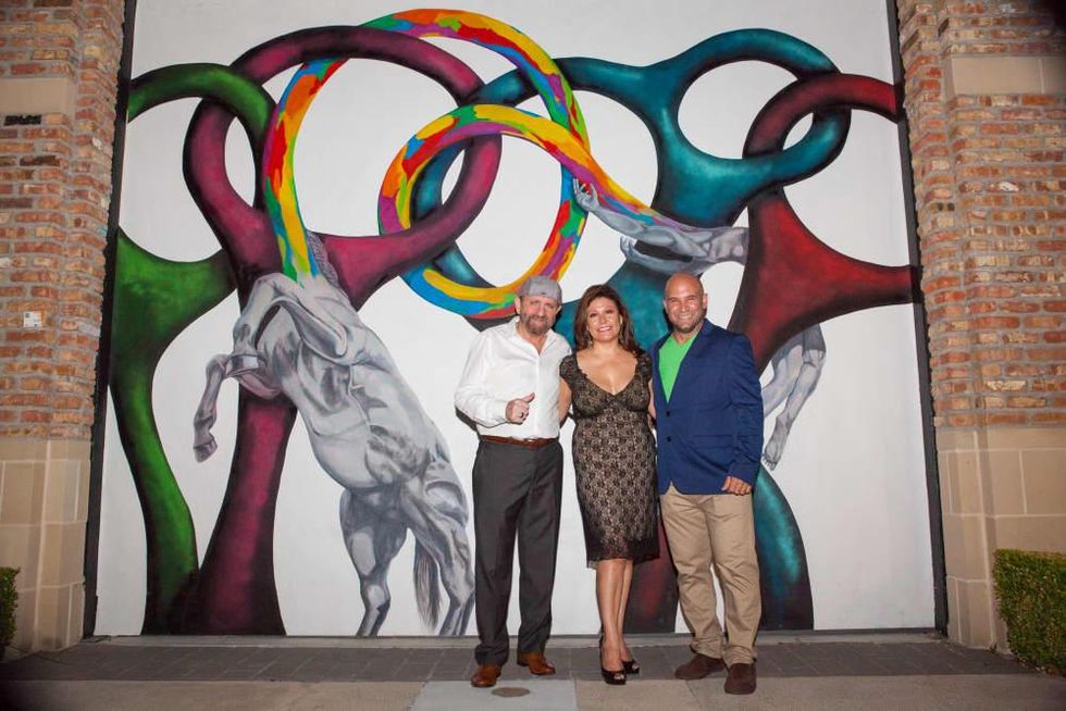 News, Shelby, Muir Gallery mural project party, July 2015, John Lockhart, CJ Alvarez, Verny Sanchez