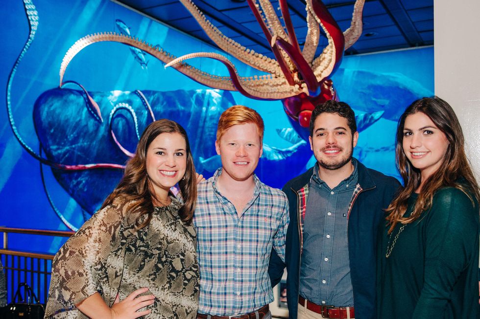 News, Shelby, Museum of Natural Science Catalyst party, Feb. 2015, Brynn Bossart, Parker Craddock, Javier Vargas, Amanda Dinbali