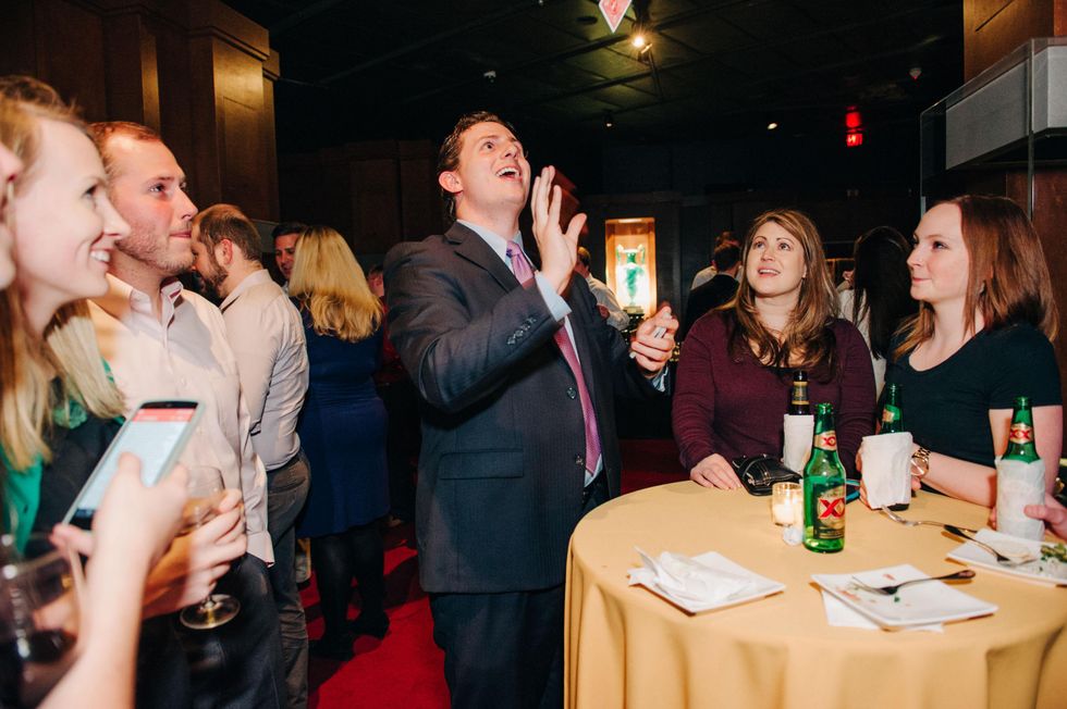 News, Shelby, Museum of Natural Science Catalyst party, Feb. 2015, Magician Ben Jackson