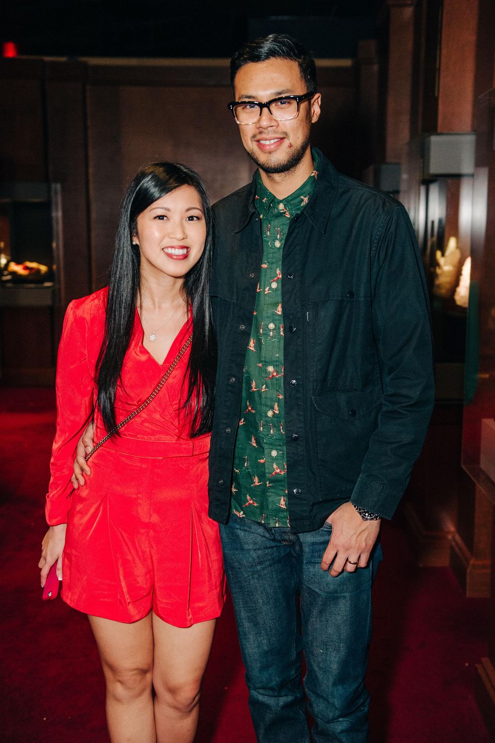 News, Shelby, Museum of Natural Science Catalyst party, Feb. 2015, Tiffany and Joe Kare