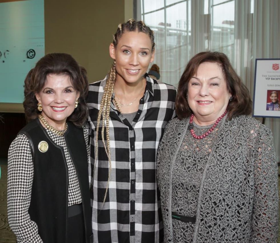 News, Shelby, Salvation Army luncheon, Nov. 2015, Linda McReynolds, Lolo Jones, Rose Cullen