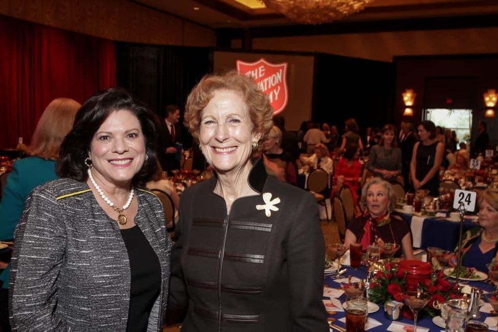 News, Shelby, Salvation Army luncheon, Nov. 2015, Sara Jennings, Susan Baker