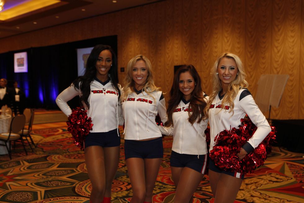 News, Shelby, Souperbowl of Caring luncheon, Texans cheerleaders, Sept. 2014