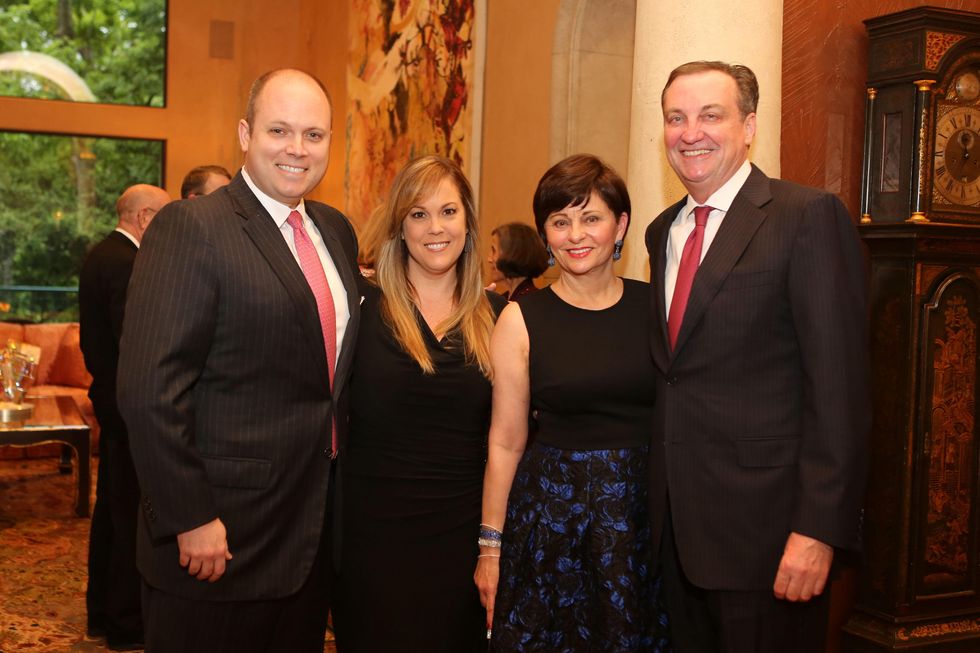 News, Shelby, Symphony underwriter dinner, April 2015, Colter and Elizabeth Lewis; Beth Madison and Ralph Burc