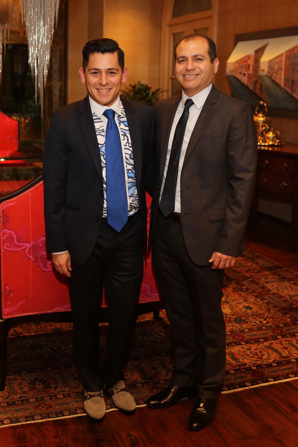 News, Shelby, Symphony underwriter dinner, April 2015, Rey Ocanas and Orlando Manzo-Ocanas