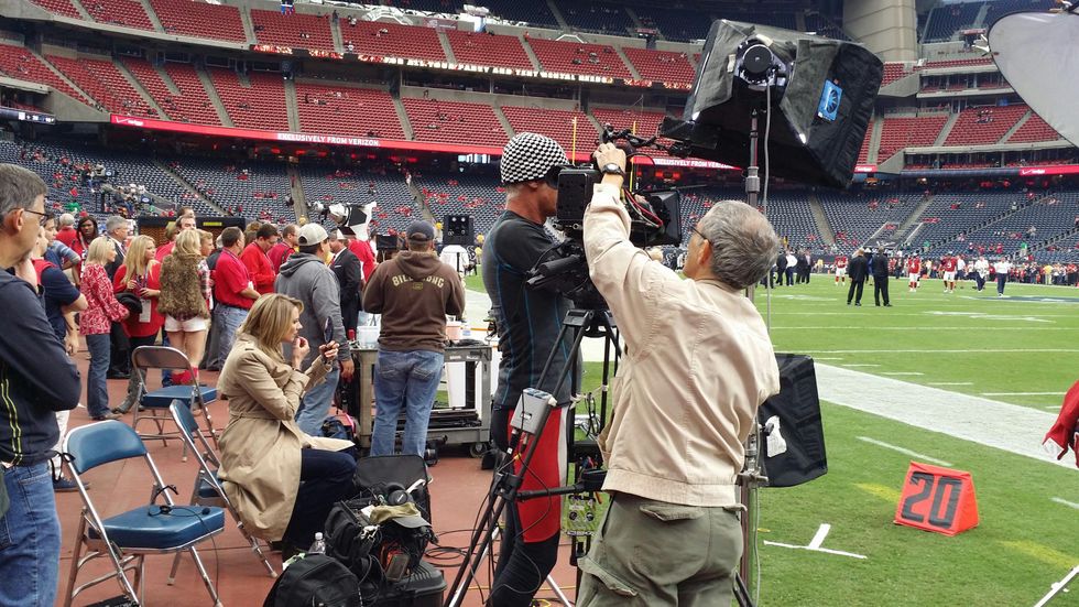 News, Shelby, Texans sidelines party, Nov. 2014 Jamey Rootes, Gabbie Peterson, Gary Peterson, Margaux Peterson, Bella Peterson, Meyer Peterson