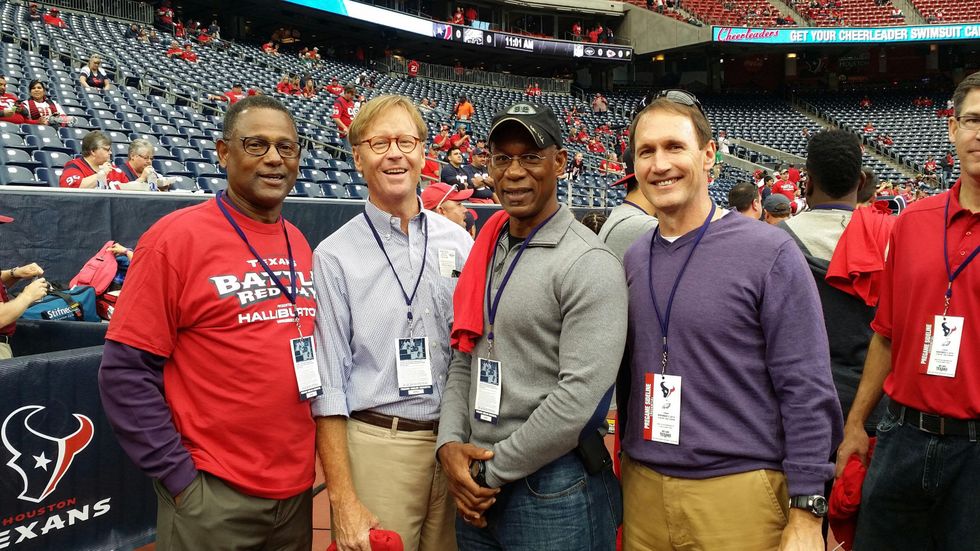 News, Shelby, Texans sidelines party, Nov. 2014