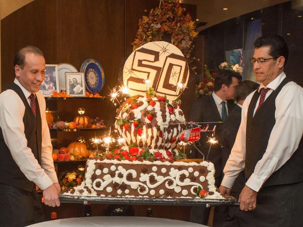 News, Shelby, Tony's 50th, Nov. 2015, ice cream bombe