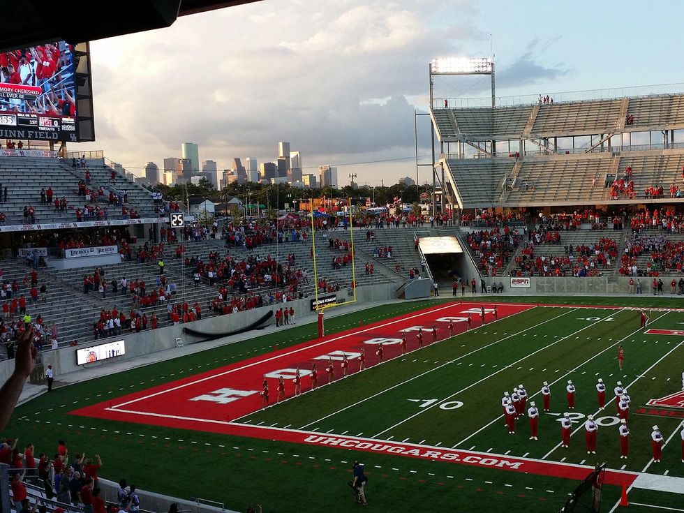 News, Shelby, UH Stadium Suite Life, Sept. 2014, stadium view