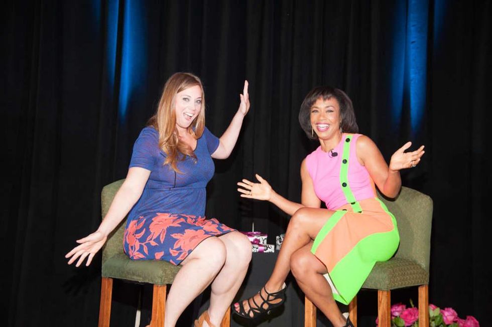 News, Shelby, Women's Fund luncheon, Oct. 2015, Katie Meyler, Gina Gaston Elie