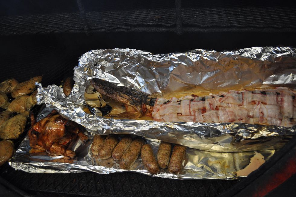 News, Shelby, World Championship BBQ Cook-off, February 2015,, Alligator at Cayenne Cookers